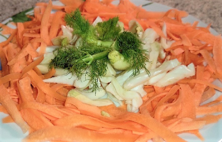 Carpaccio di carote e finocchi